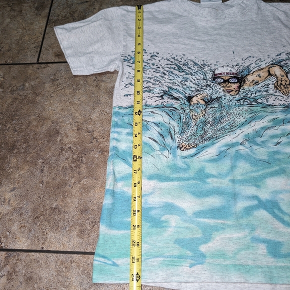Northern Getaway Vintage Single Stitch Men's Small-Ladies Medium Swimming Tee - Picture 5 of 6